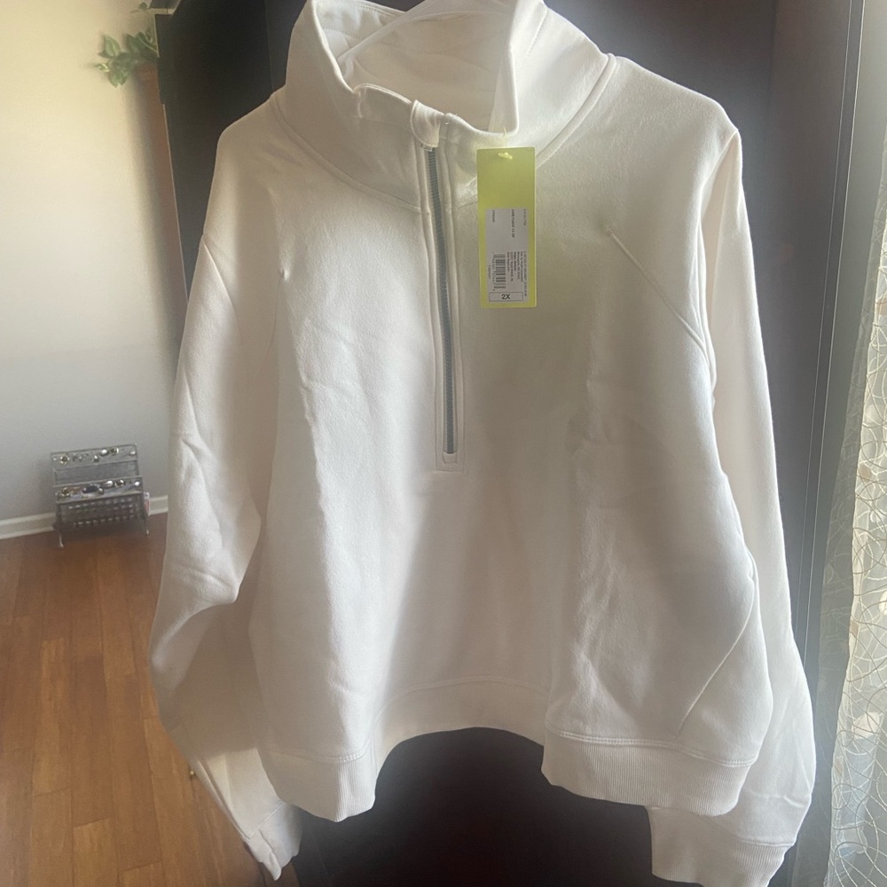 All In Motion Women’s Cream Half-Zip High Neck Sweater Size 2x NWT MSRP $35
